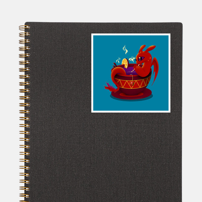 Tea Cup Dragon-none glossy sticker-erion_designs