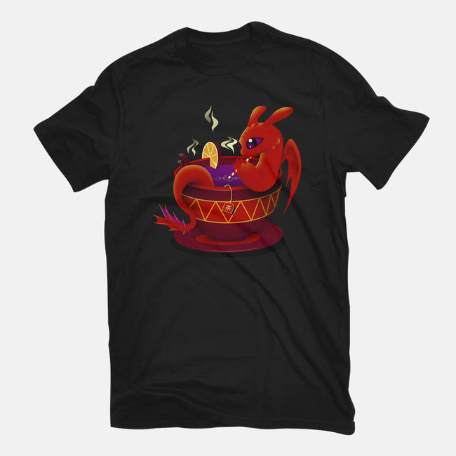 Tea Cup Dragon-womens basic tee-erion_designs
