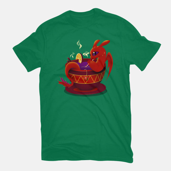 Tea Cup Dragon-womens basic tee-erion_designs
