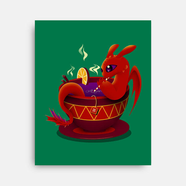 Tea Cup Dragon-none stretched canvas-erion_designs