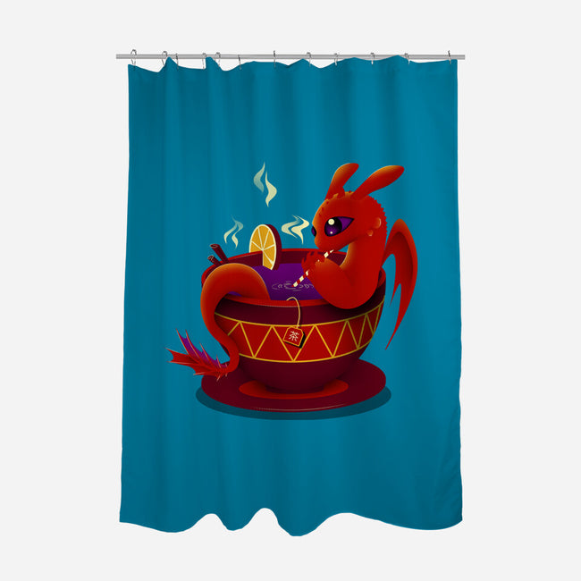 Tea Cup Dragon-none polyester shower curtain-erion_designs