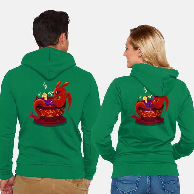 Tea Cup Dragon-unisex zip-up sweatshirt-erion_designs