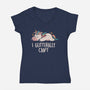 Glitterally Can't-womens v-neck tee-eduely