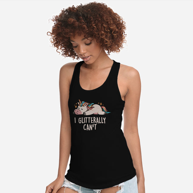 Glitterally Can't-womens racerback tank-eduely