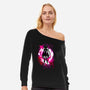 Cosmic Cat-womens off shoulder sweatshirt-fanfreak1