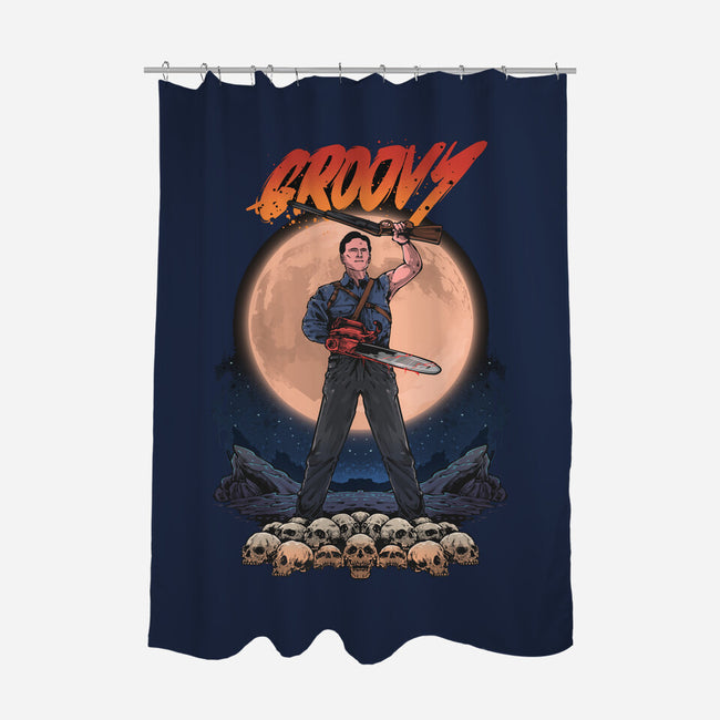 It's Groovy-none polyester shower curtain-Superblitz