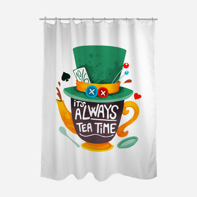 Always Tea Time-none polyester shower curtain-Vallina84