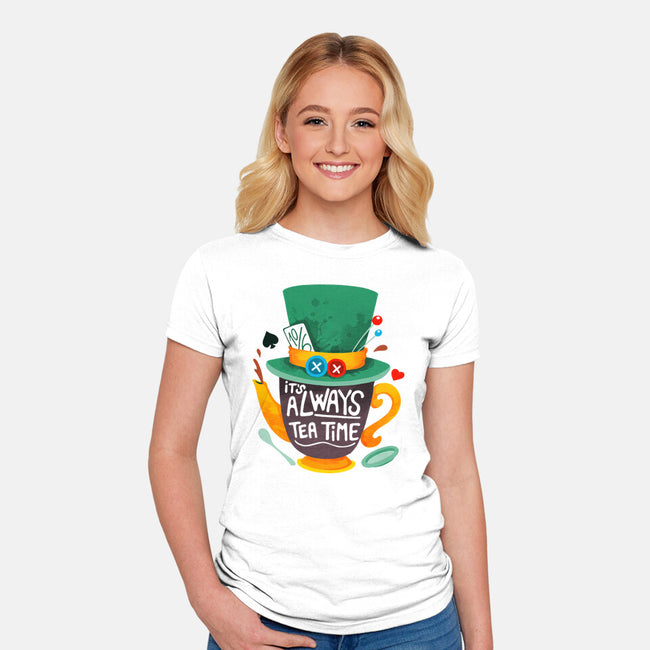 Always Tea Time-womens fitted tee-Vallina84