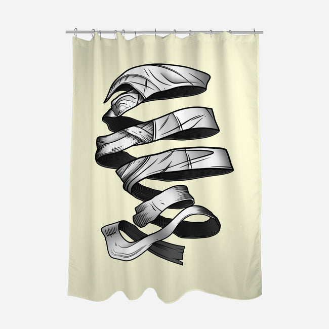 Unravelling Moon-none polyester shower curtain-drbutler