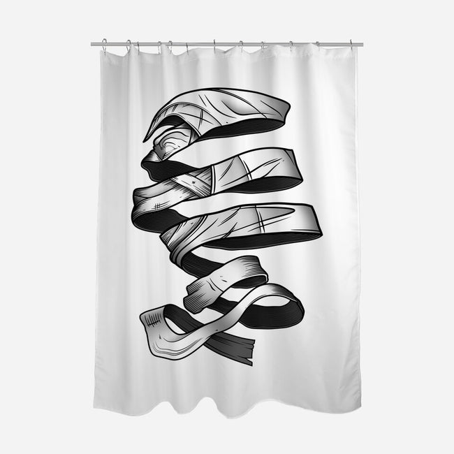 Unravelling Moon-none polyester shower curtain-drbutler