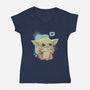 I Love Boba Tea-womens v-neck tee-ricolaa