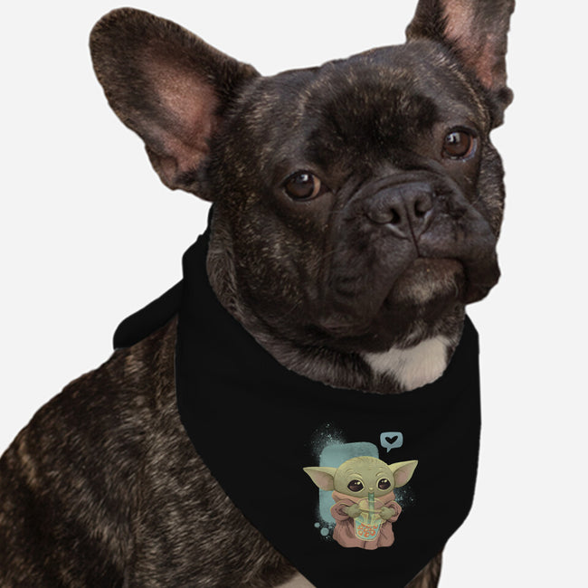 I Love Boba Tea-dog bandana pet collar-ricolaa