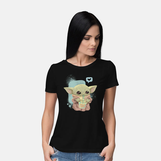 I Love Boba Tea-womens basic tee-ricolaa