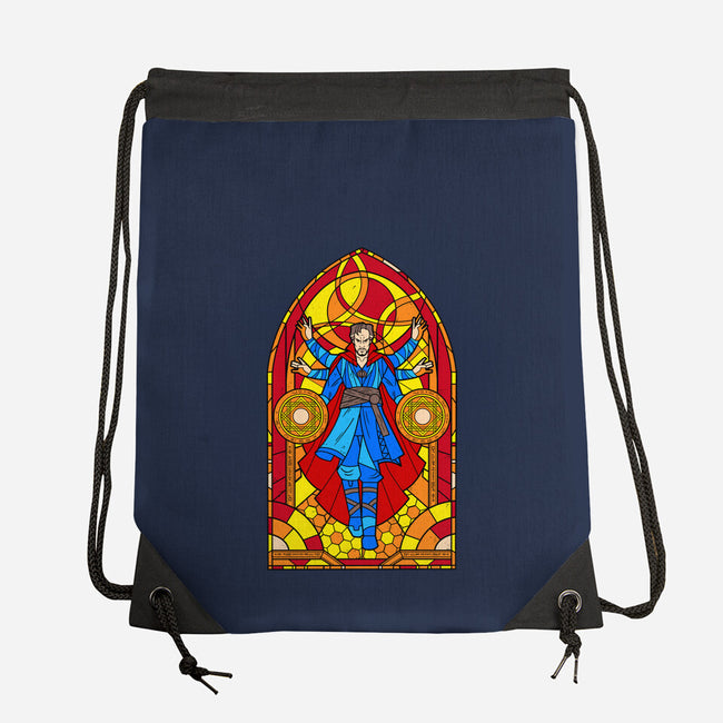 Stained Glass Sorcerer-none drawstring bag-daobiwan