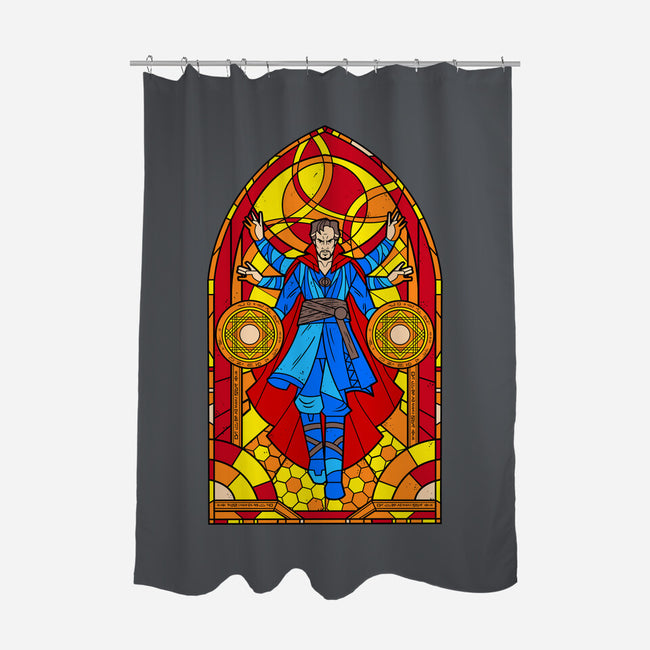 Stained Glass Sorcerer-none polyester shower curtain-daobiwan