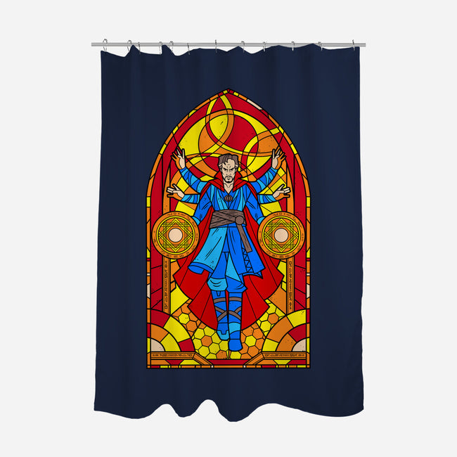 Stained Glass Sorcerer-none polyester shower curtain-daobiwan