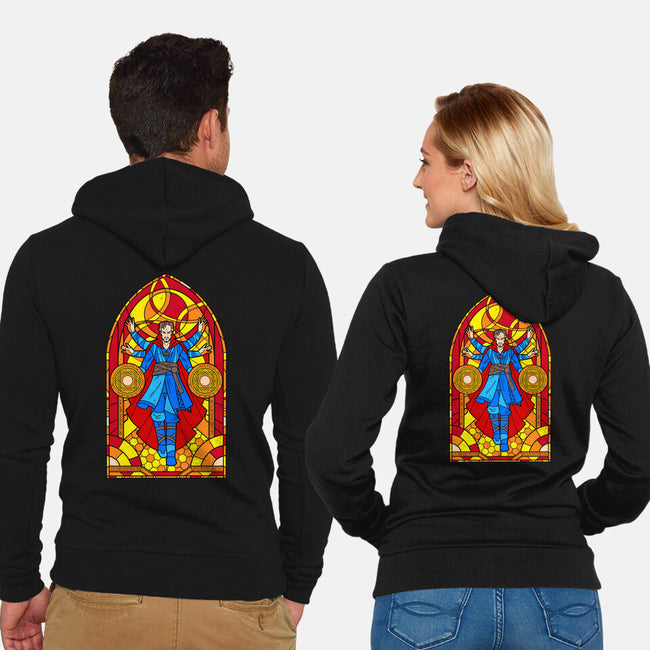 Stained Glass Sorcerer-unisex zip-up sweatshirt-daobiwan