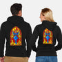 Stained Glass Sorcerer-unisex zip-up sweatshirt-daobiwan