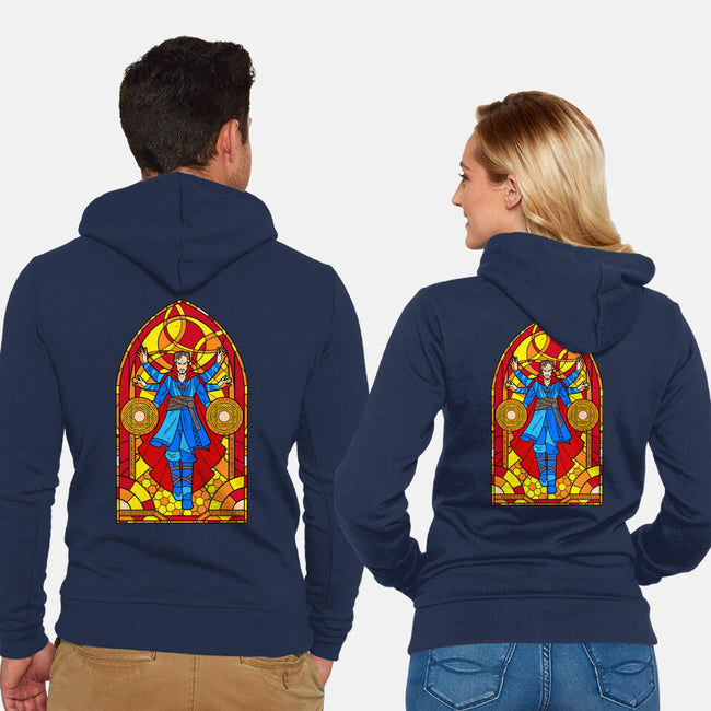 Stained Glass Sorcerer-unisex zip-up sweatshirt-daobiwan