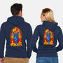 Stained Glass Sorcerer-unisex zip-up sweatshirt-daobiwan