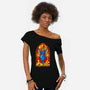 Stained Glass Sorcerer-womens off shoulder tee-daobiwan