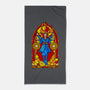 Stained Glass Sorcerer-none beach towel-daobiwan