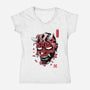 Darth Oni-womens v-neck tee-DrMonekers