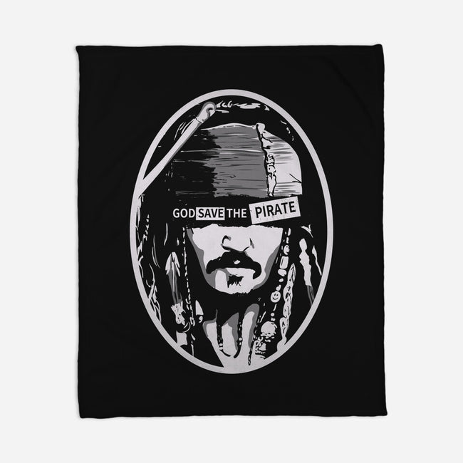 God Save The Pirate-none fleece blanket-Claudia