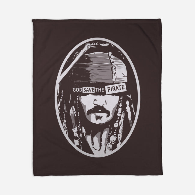 God Save The Pirate-none fleece blanket-Claudia