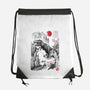T-Rex In Japan-none drawstring bag-DrMonekers