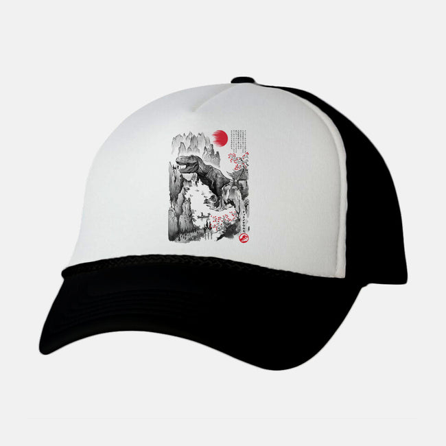 T-Rex In Japan-unisex trucker hat-DrMonekers