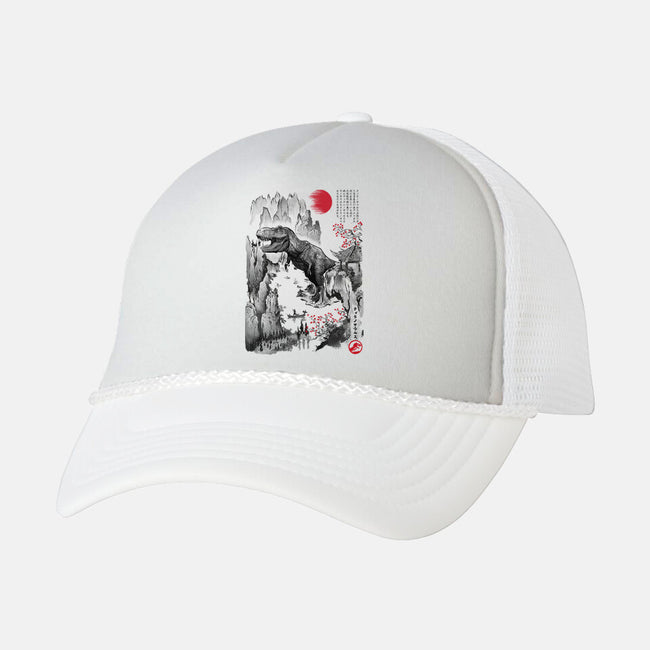 T-Rex In Japan-unisex trucker hat-DrMonekers