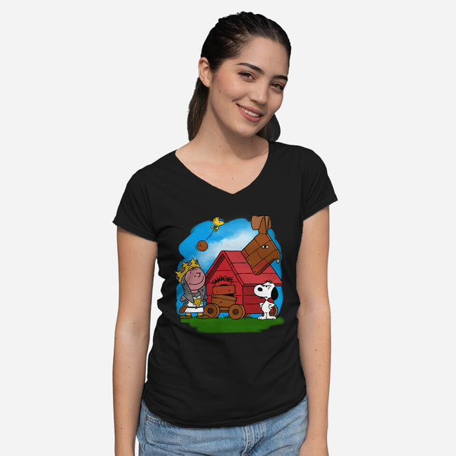 Charlie And The Holy Grail-womens v-neck tee-drbutler
