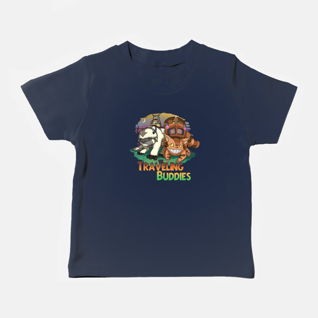 Traveling Buddies-baby basic tee-meca artwork