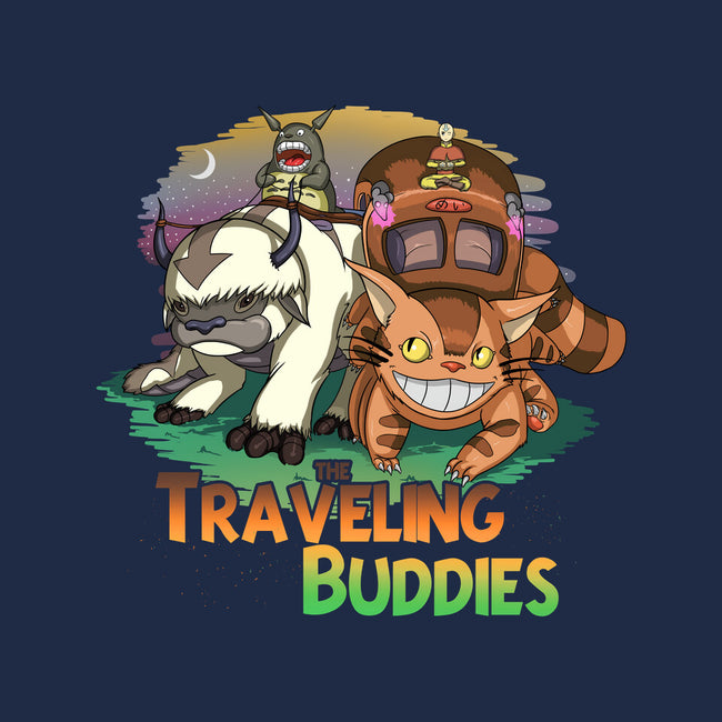 Traveling Buddies-none polyester shower curtain-meca artwork