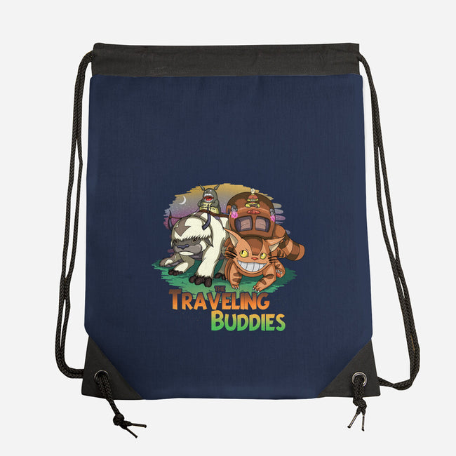 Traveling Buddies-none drawstring bag-meca artwork
