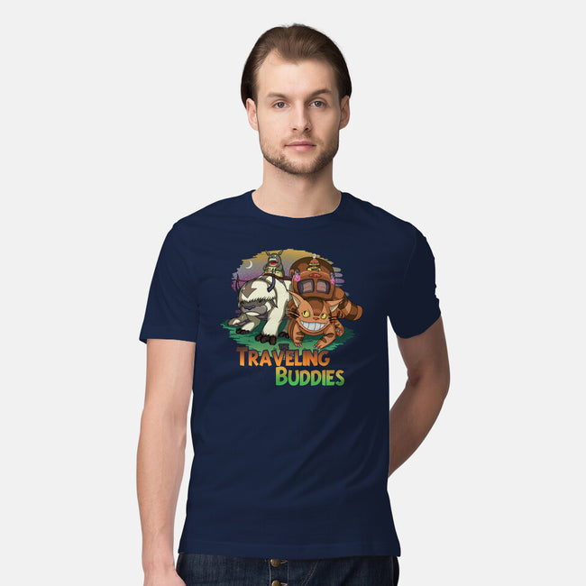 Traveling Buddies-mens premium tee-meca artwork