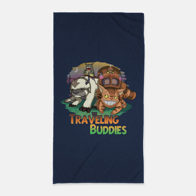 Traveling Buddies-none beach towel-meca artwork