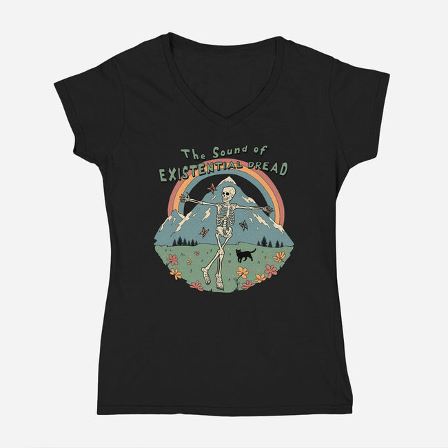 The Sound Of Existential Dread-womens v-neck tee-vp021