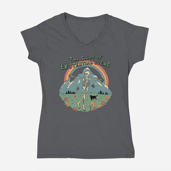 The Sound Of Existential Dread-womens v-neck tee-vp021