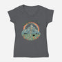 The Sound Of Existential Dread-womens v-neck tee-vp021