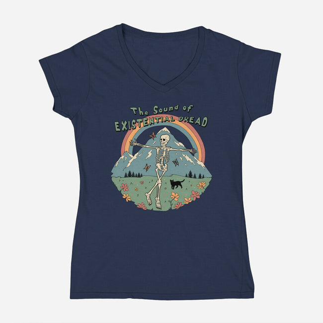The Sound Of Existential Dread-womens v-neck tee-vp021