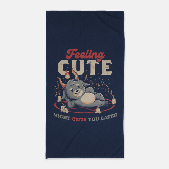 Might Curse You Later-none beach towel-eduely