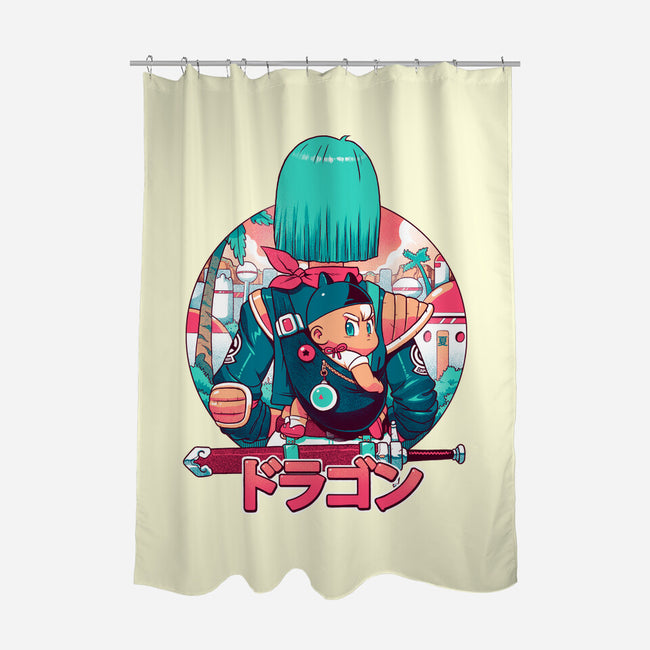 A Summer Dragon-none polyester shower curtain-Bruno Mota