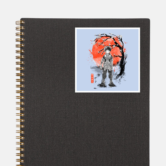 Deku At Sakura Tree-none glossy sticker-IKILO