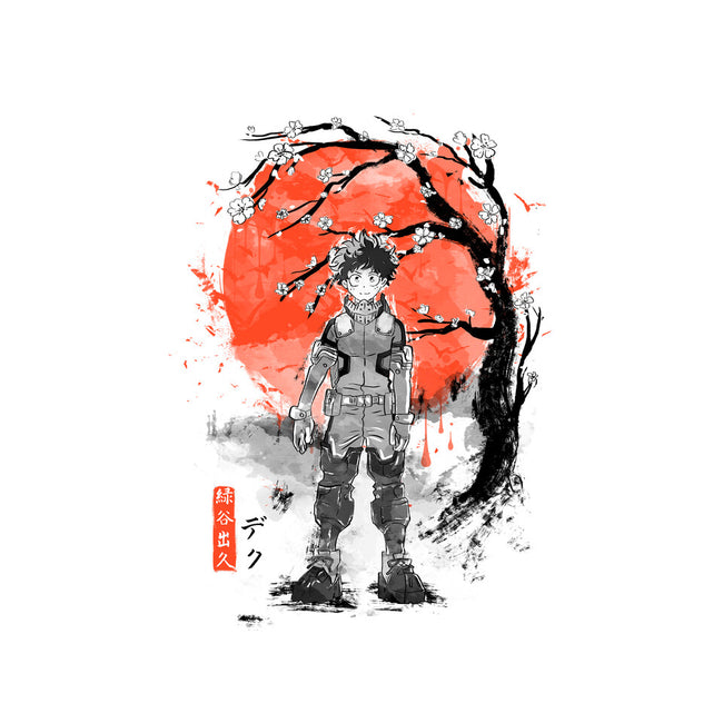 Deku At Sakura Tree-none beach towel-IKILO