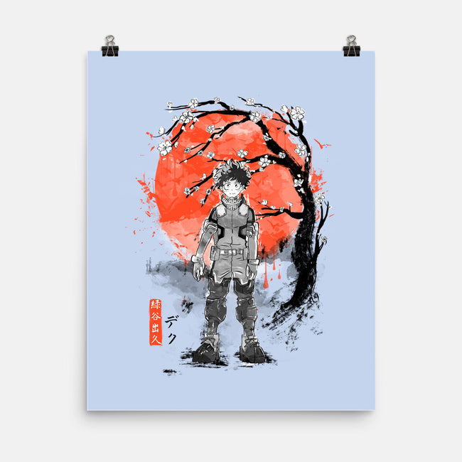 Deku At Sakura Tree-none matte poster-IKILO