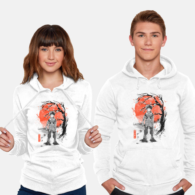 Deku At Sakura Tree-unisex pullover sweatshirt-IKILO