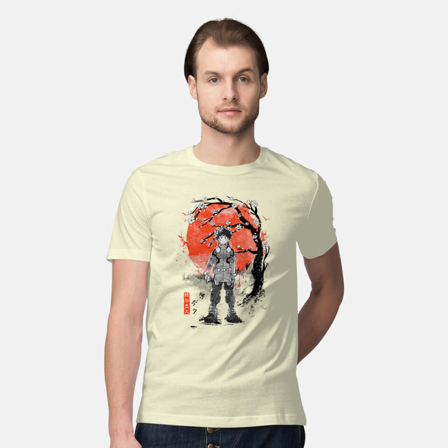 Deku At Sakura Tree-mens premium tee-IKILO