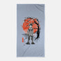 Deku At Sakura Tree-none beach towel-IKILO